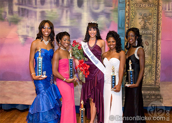 Miss Hampton University, Nikole Churchill (center), and runner-ups