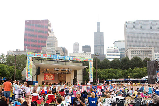 Main concert stage at The Taste of Chicago