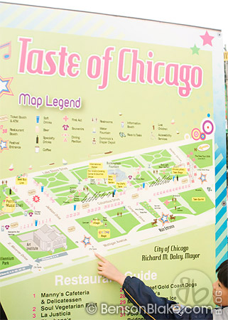 Taste of Chicago map of vendors